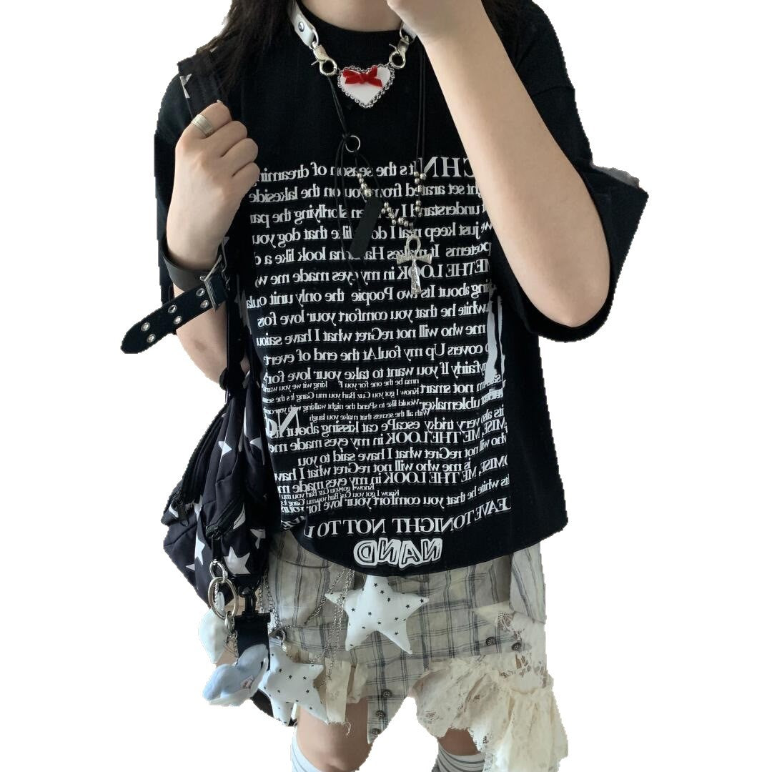 American High Street Letter Print Short-sleeve