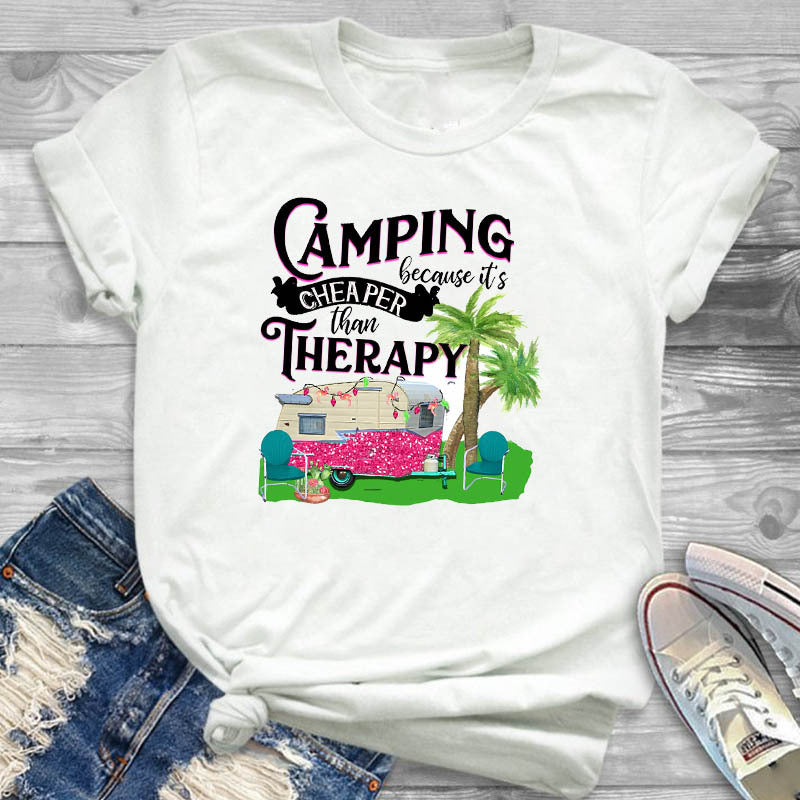 Women's Personalized Letter Printed T-shirt