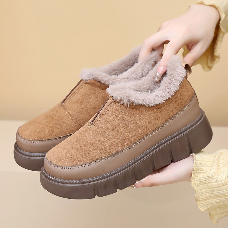 Womens Soft-soled Thickened Insulated Snow Boots