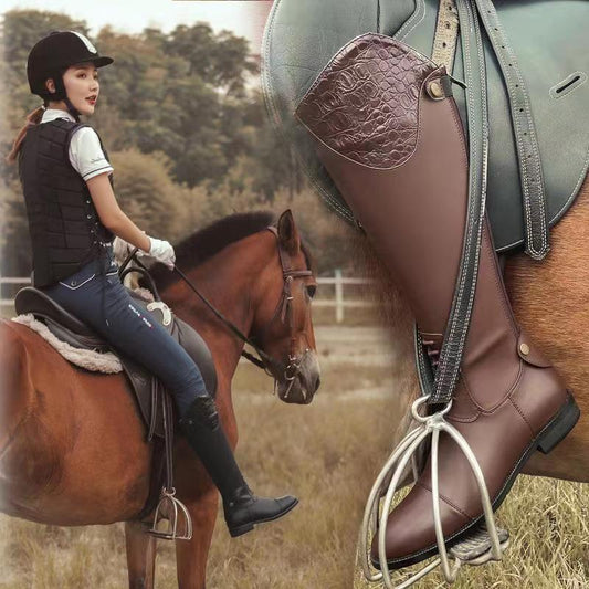 Autumn Winter Retro Below The Knee Irregular Riding Boots