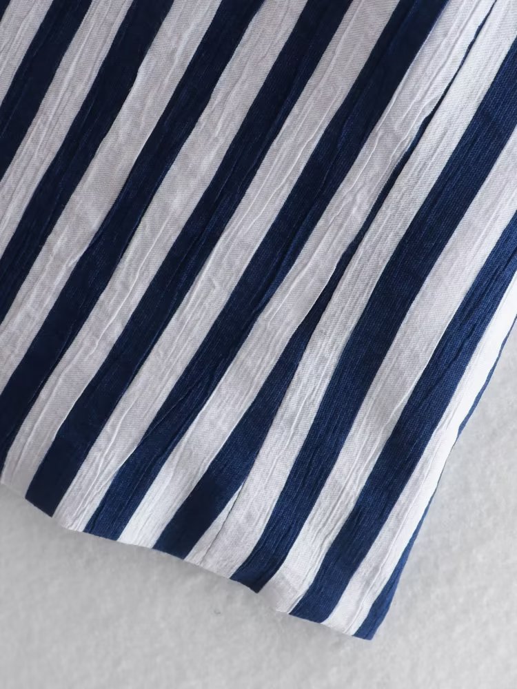Ladies Lapel Stripe Pocket Trim Jacket
