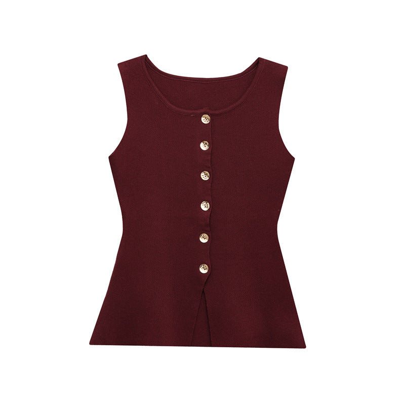 European And American Style Simple Knitting Vest