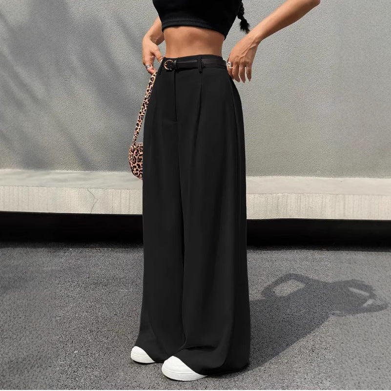 Wide-leg Pants That Can Be Paired With A Belt