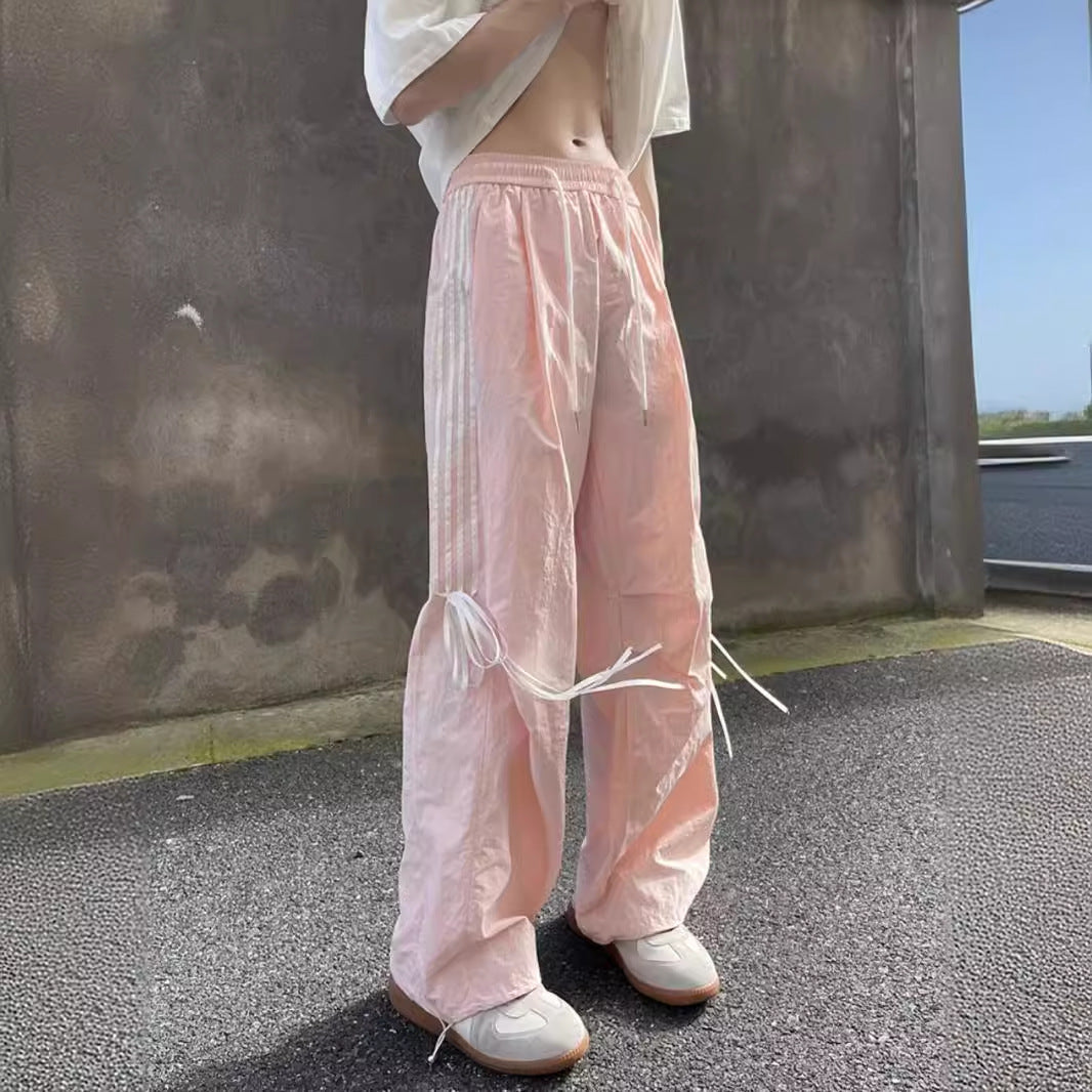 Quick-drying Three-bar Pants Niche Straight Loose Casual Sports Pants