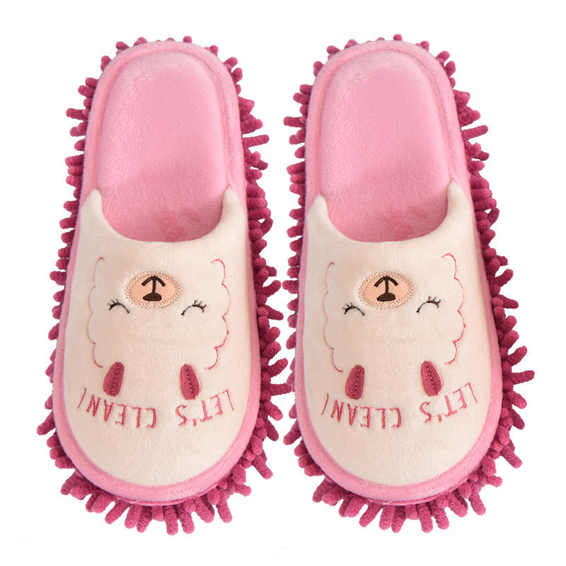 Detachable And Washable Four Seasons Home Mopping Slippers