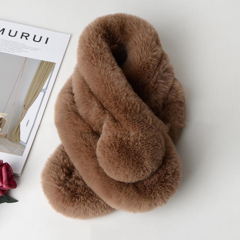 Thick Plush Warmth Imitation Rabbit Fur Scarf Collar