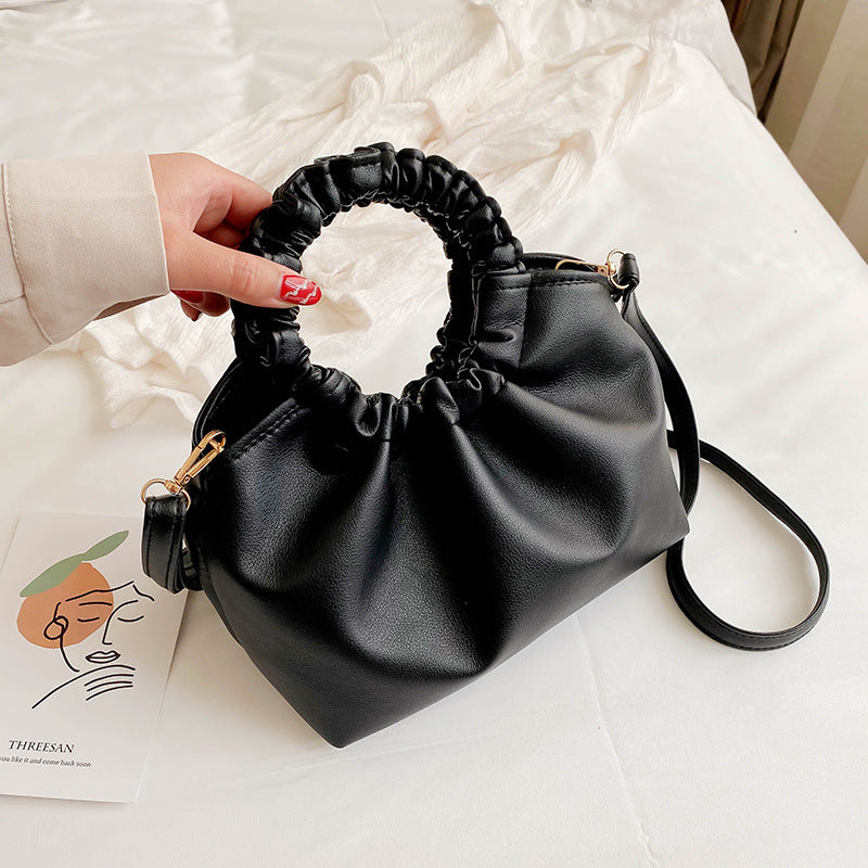 New Creative Large Capacity Net Red Pleated Handbag