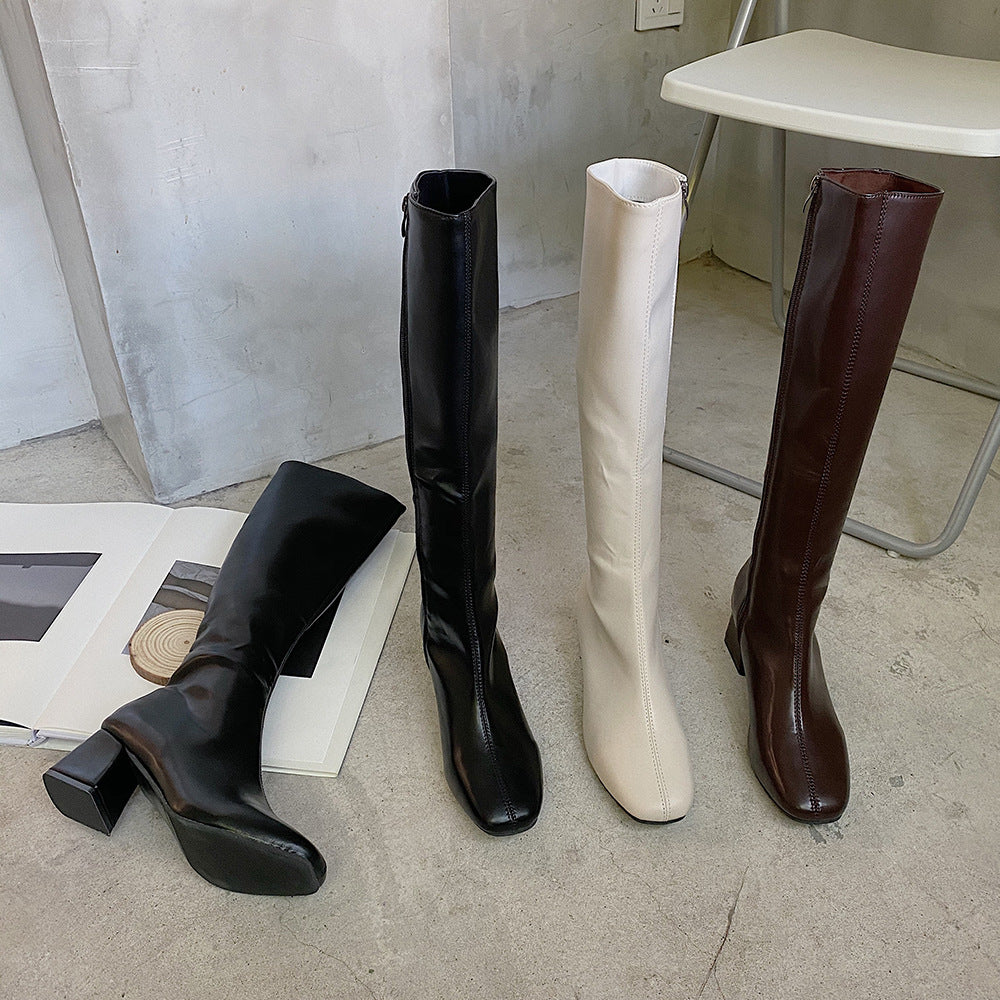 Women's New Thick High-heeled Knight High Boots