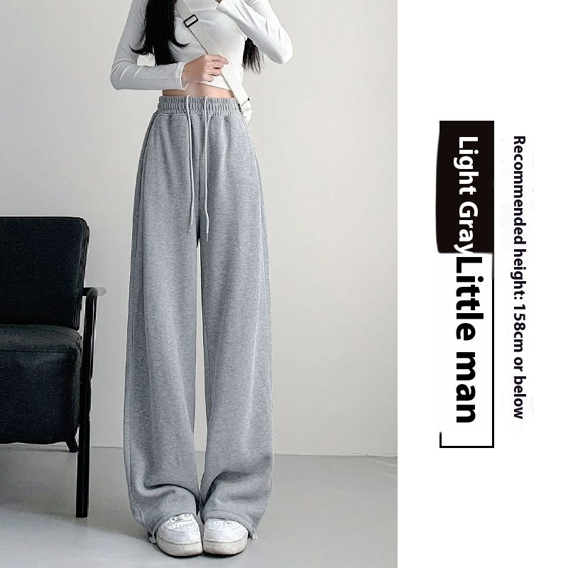High Street Loose Wide Leg Leisure Ankle-tied Sweatpants