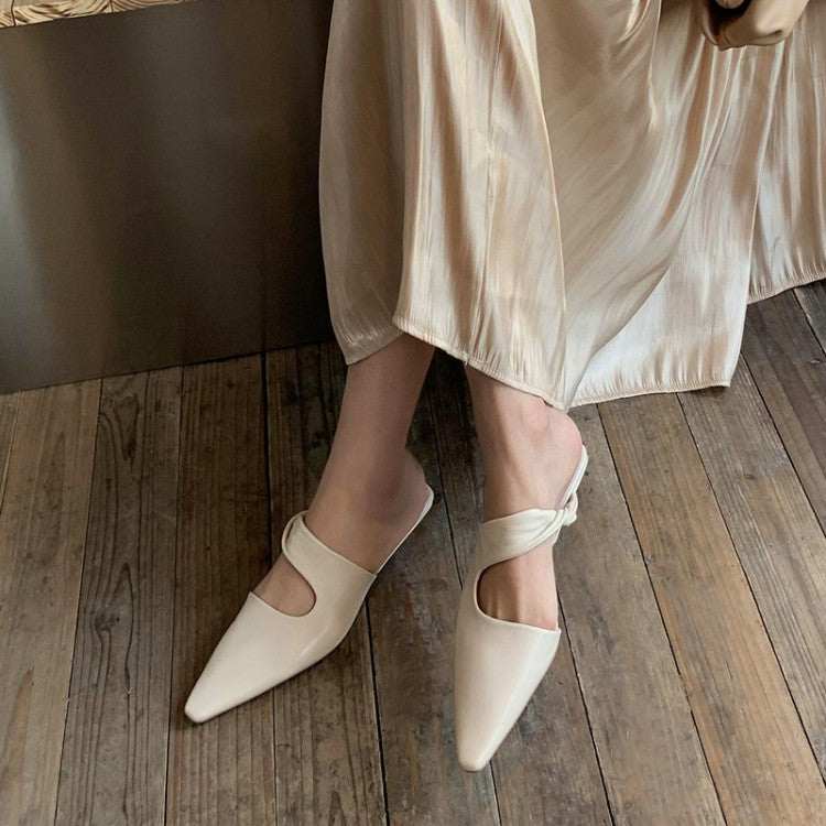 Solid Soft Leather Women's Sandals