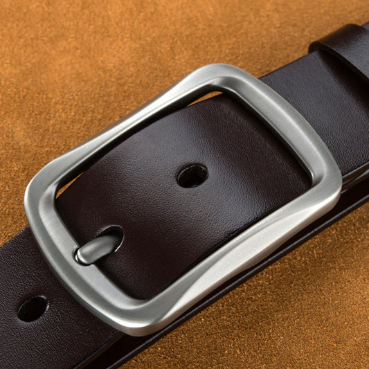 Men's Plus Size Casual First Layer Cow Leather Belt