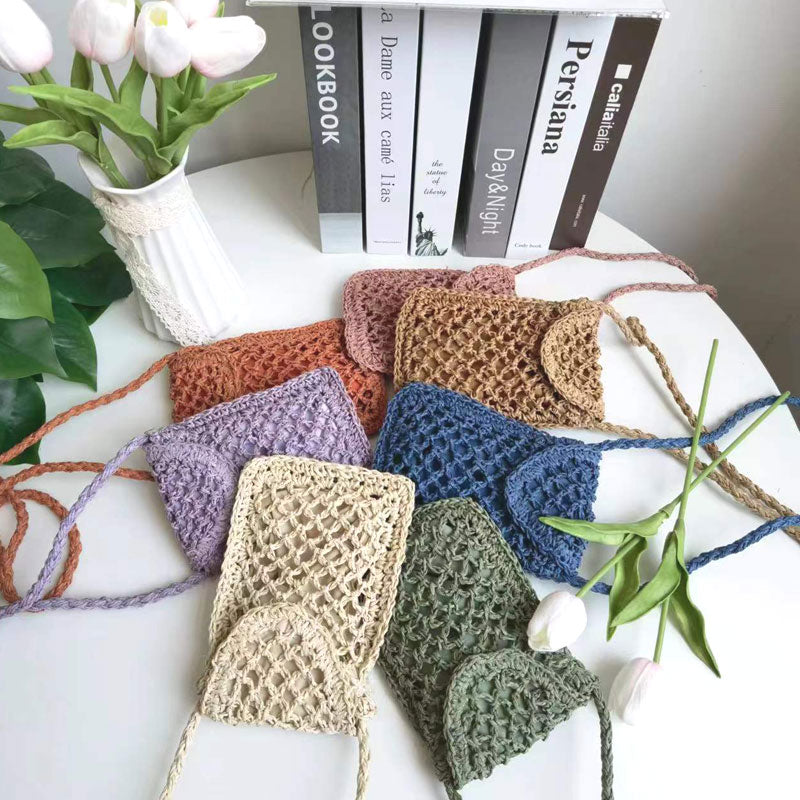 Pure Handmade Woven Hollow Crossbody Bag