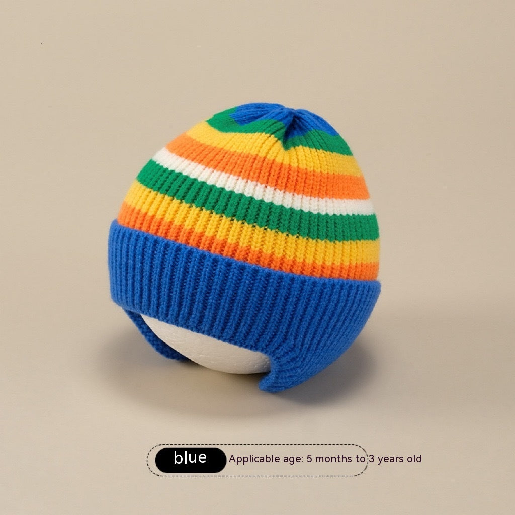 Girls' Knitted Wool Keep Warm Earmuffs Hat