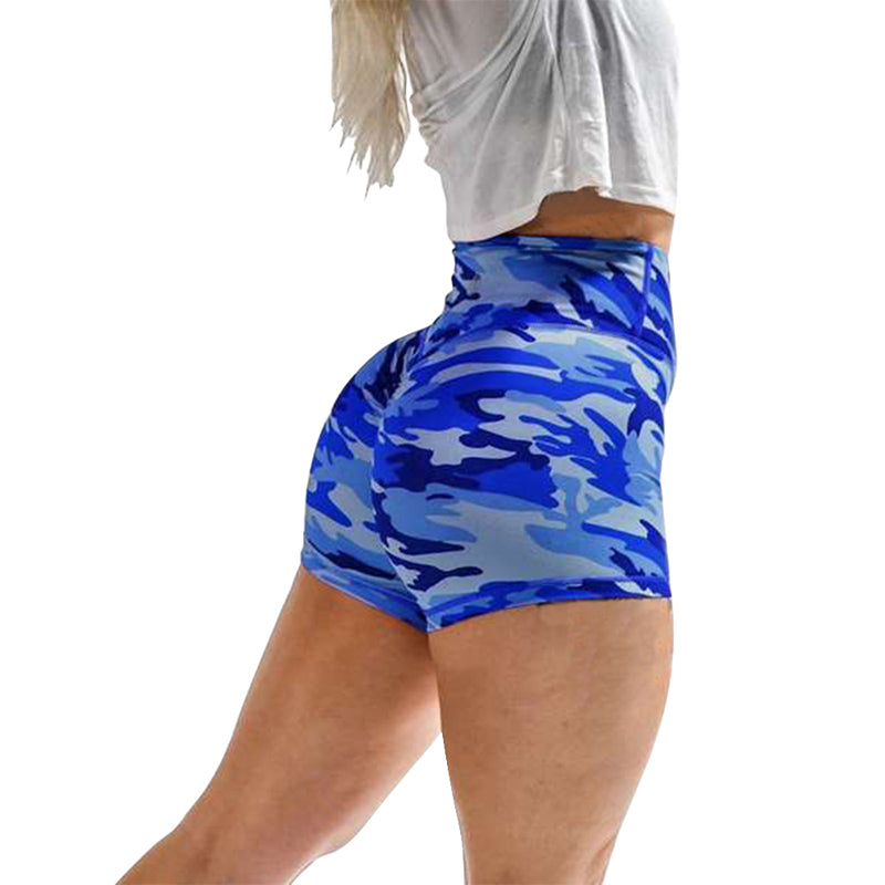 New Camouflage Army Green Hips High Waist Shorts