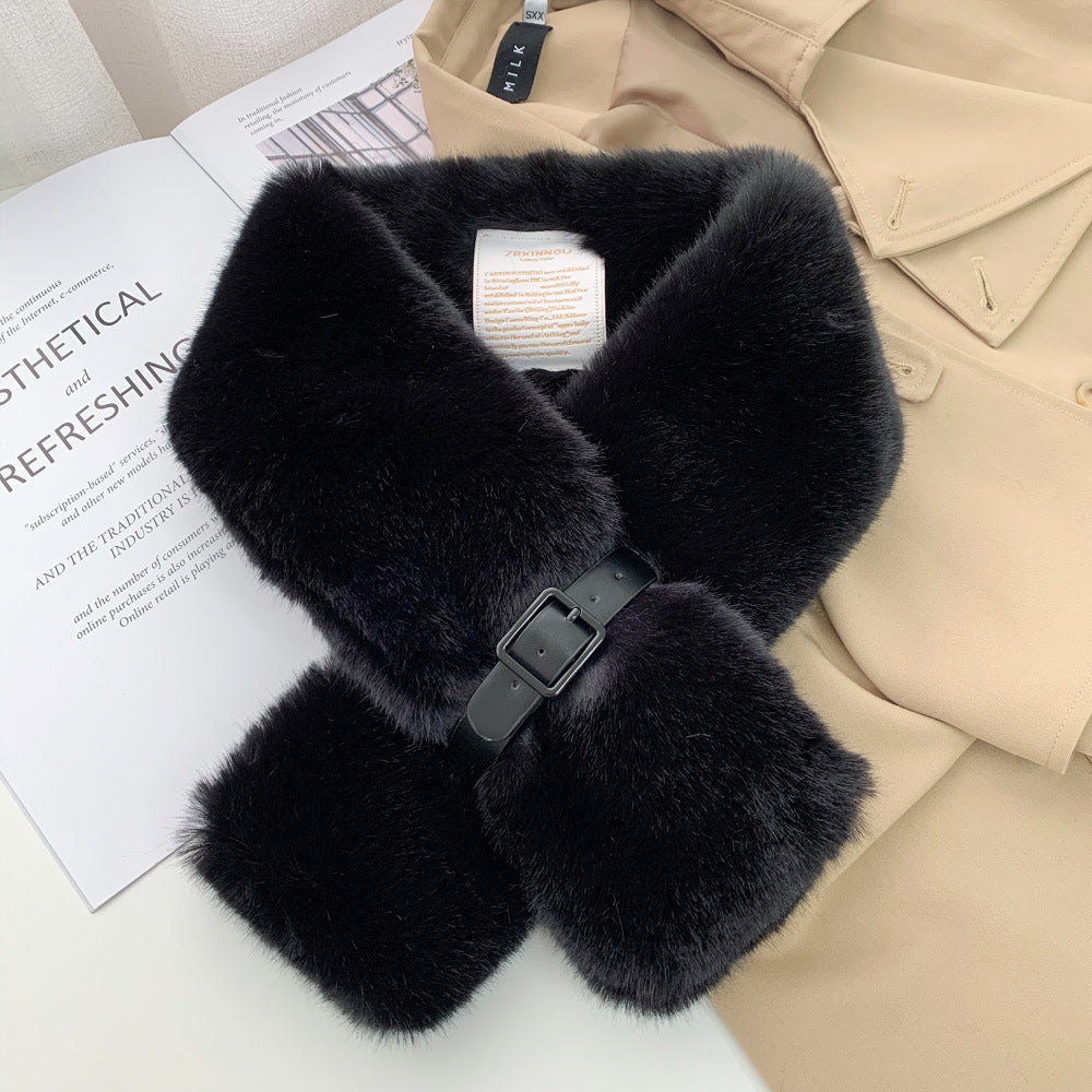 Korean Version Of Warm Fashion Cross Scarf