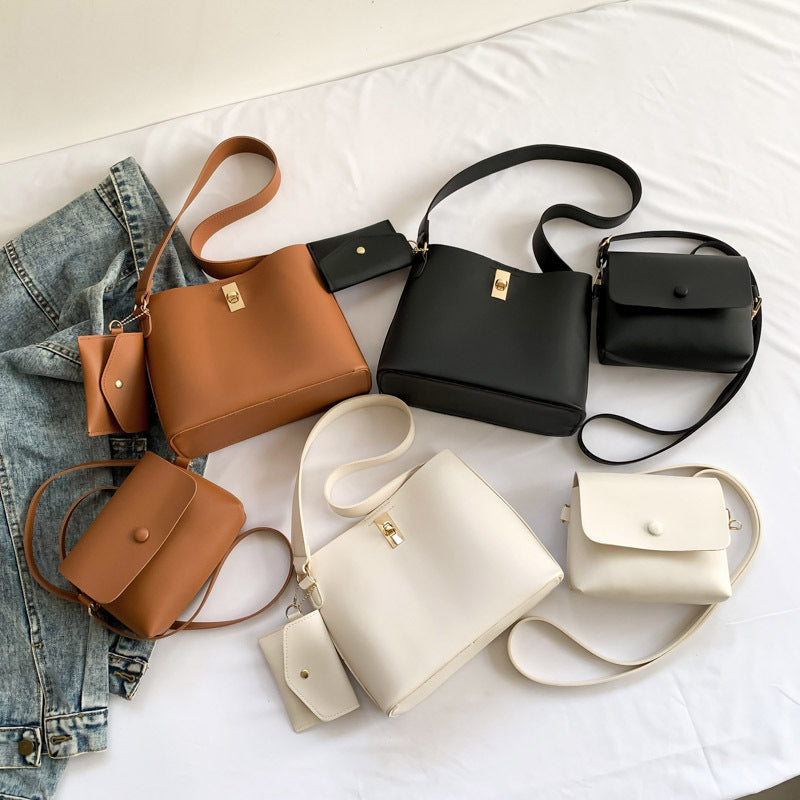 Håndskuldertaske i vestlig stil, tredelt crossbodytaske
