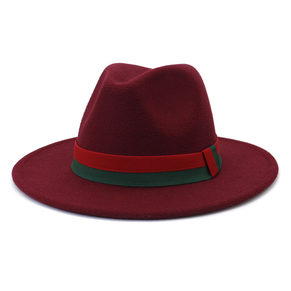 Big Brim British Style Woolen Jazz Top Hat