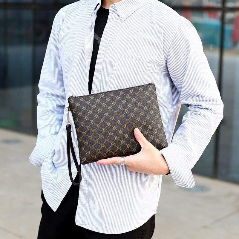 Herre Clutch Clutch Kuvertpakke Casual Ginghamternet