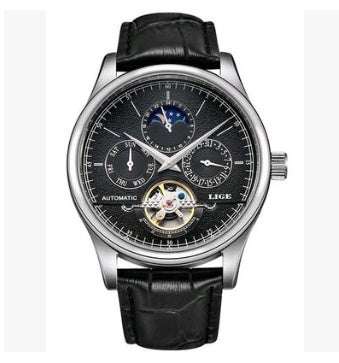 Men's automatic mechanical watch men's watch leather belt waterproof multi-function sports watch tourbillon watch