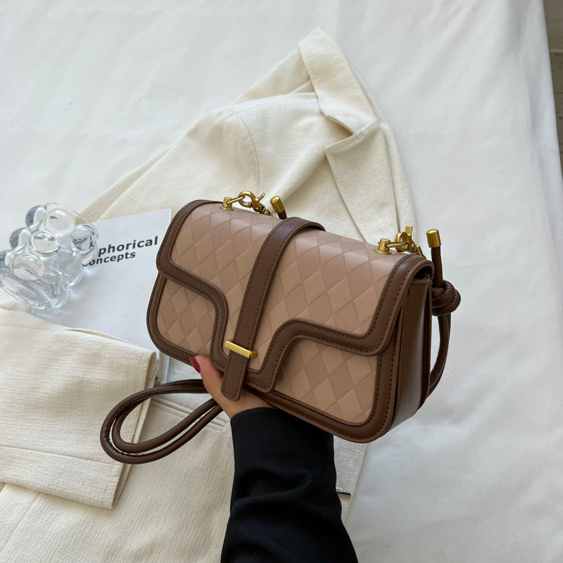 Diamond Small Bag Women's New Fashion Shoulder Underarm Bag High-grade Western Style