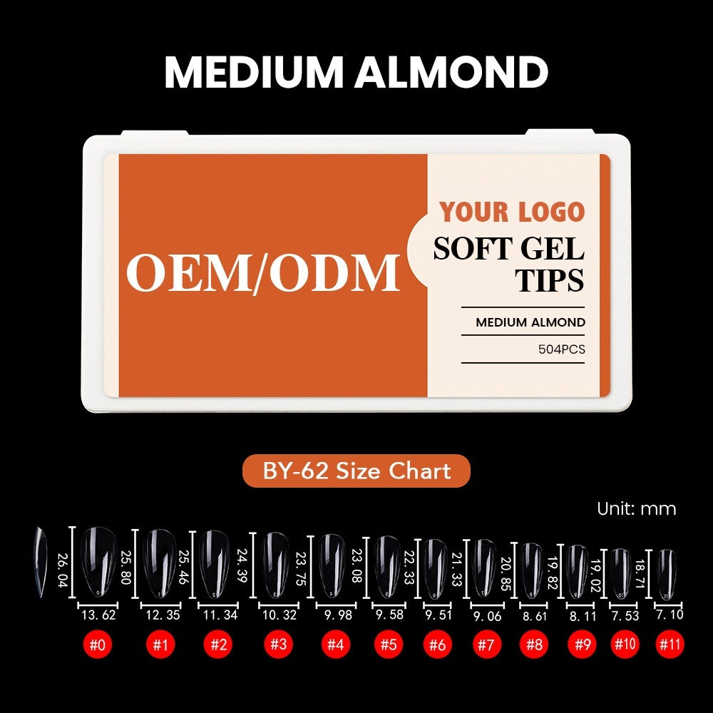 Frosted Seamless Nail Tip Boxed Multiple Options