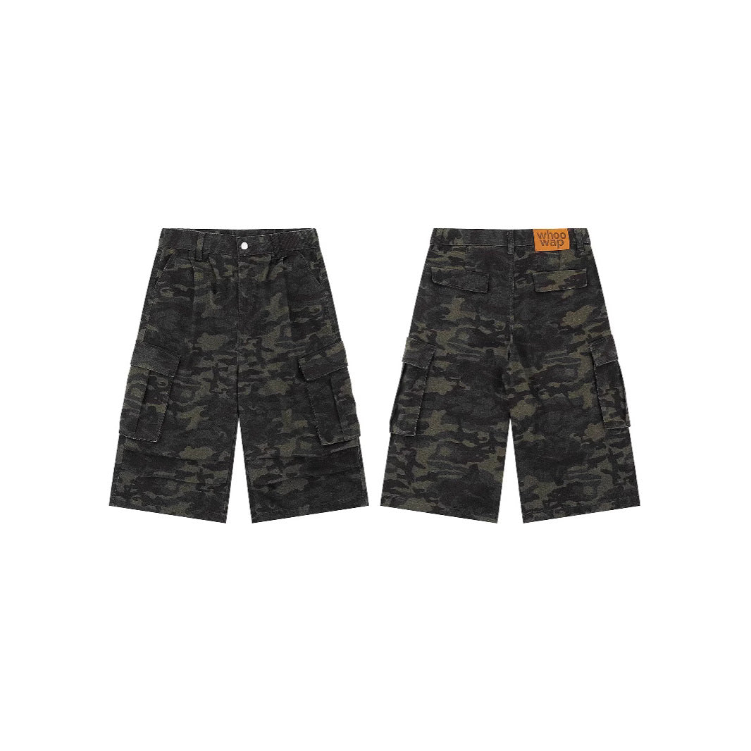 Women's Camouflage Wide-leg Jeans