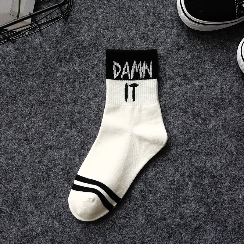 Sports cartoon cotton socks