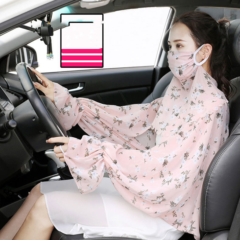 Sunscreen Gloves Female Summer Driving And Riding Thin And Long