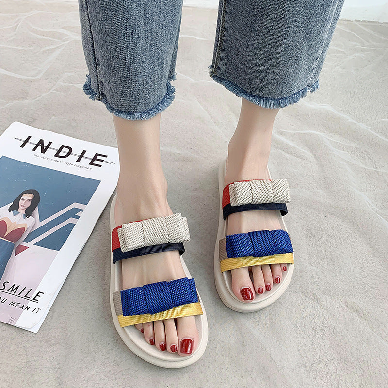 Rubber soft sole sandals non-slip flip-flop beach shoes