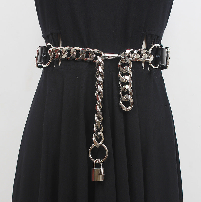 European And American Designer Personalized Metal Leather Chain