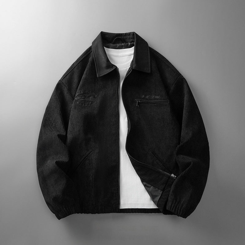 Corduroy Jacket Men's Solid Color Jacket Casual Top