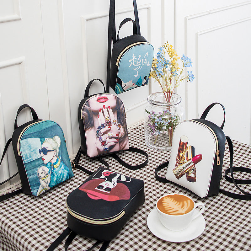 new Korean version of the print three-use shoulder bag wind up shoulder bag handbag Messenger bag