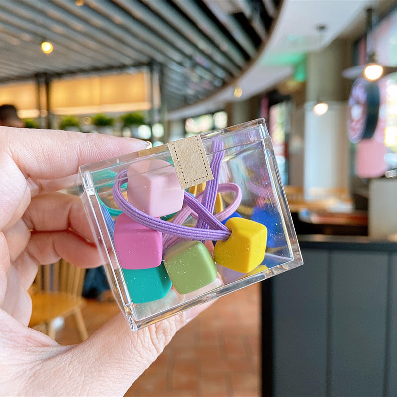 Color Hair Ring Fluorescent Bright Color Hair Rope