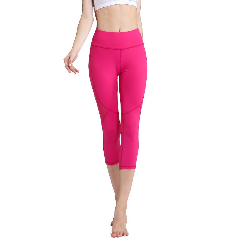 Yoga pants step foot speed dry stretch exercise tight mesh