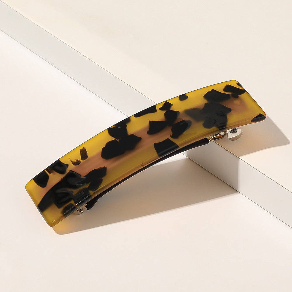 Square Grip Acetate Acrylic Spring Clip Hair Accessory