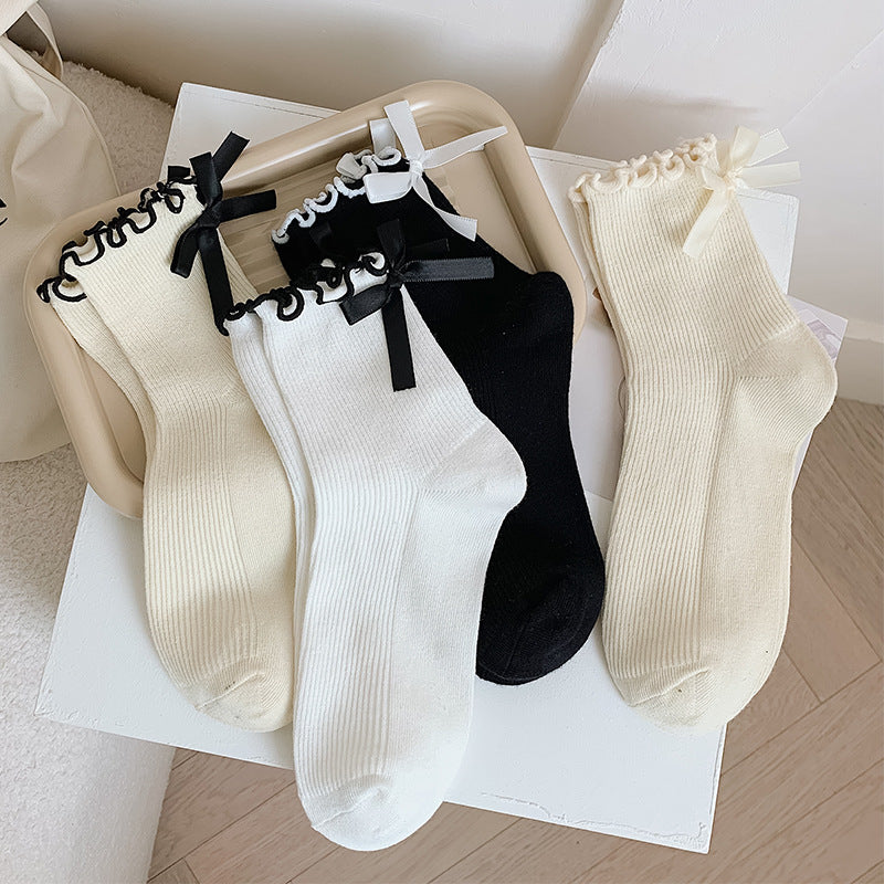 Wooden Ear Tube Socks Female