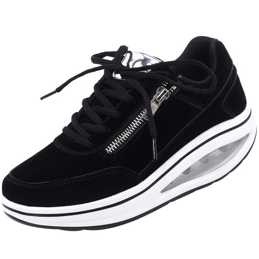Dame tyksålede sneakers med vippesål