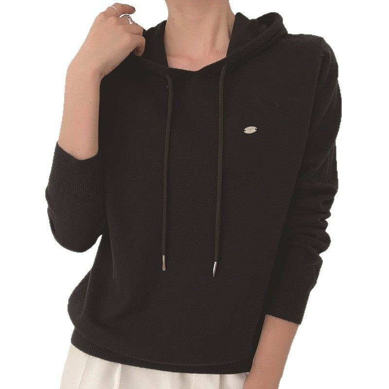 Women's Casual And Versatile Pullover Wool Hoodie Jacket
