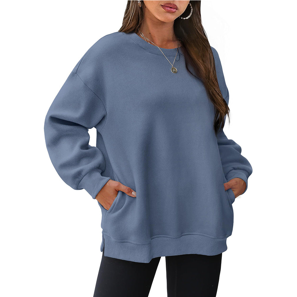 Women's Round Neck Long Sleeve Sports Fashion Pullover
