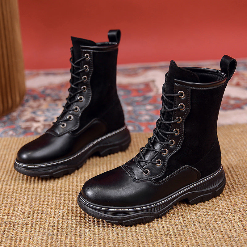 British Style Fashion Short Boots Casual Set Foot Thick Sole