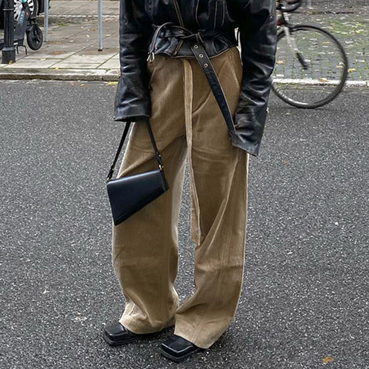 American Retro Style Corduroy Casual Trousers