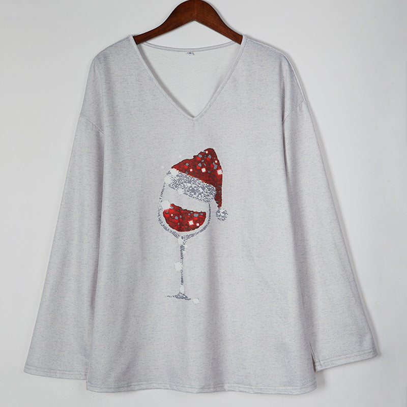 European And American Autumn Winter Coat Christmas Printing