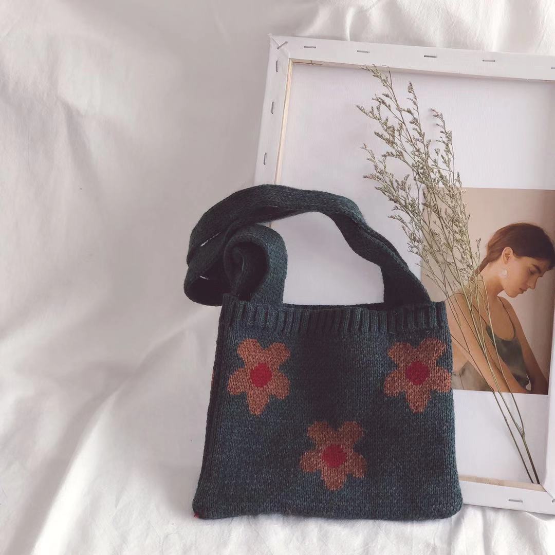 Baby Girl's Wool Knitted Shoulder Bag