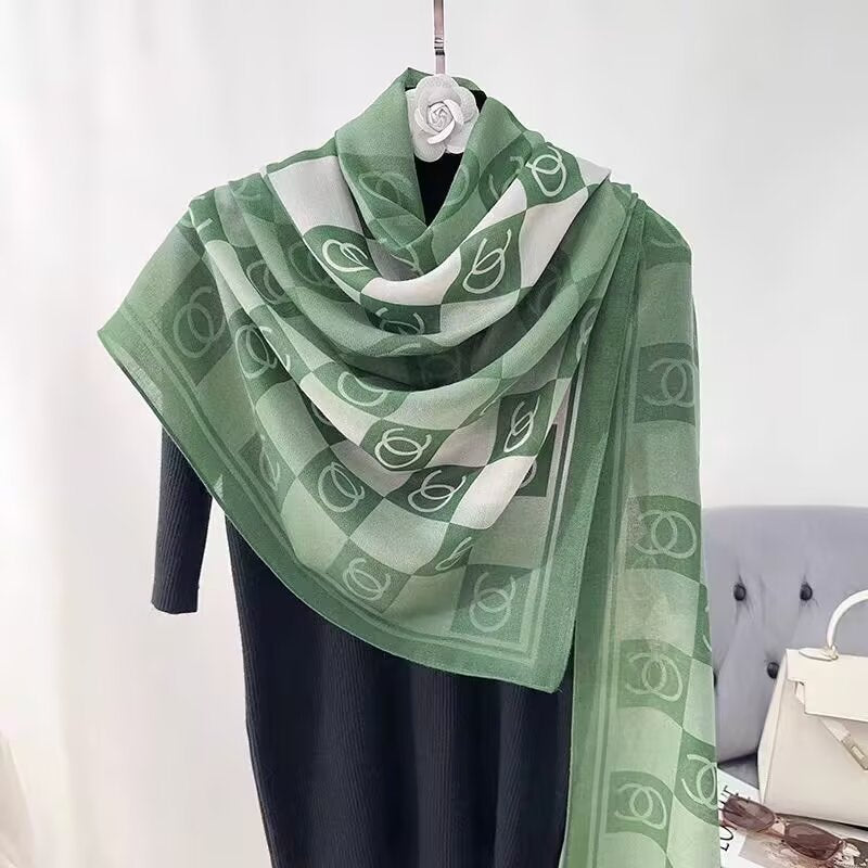 Cotton And Linen Scarf Thin And Silky Shawl Travel Sun-proof Beach Towel For Women