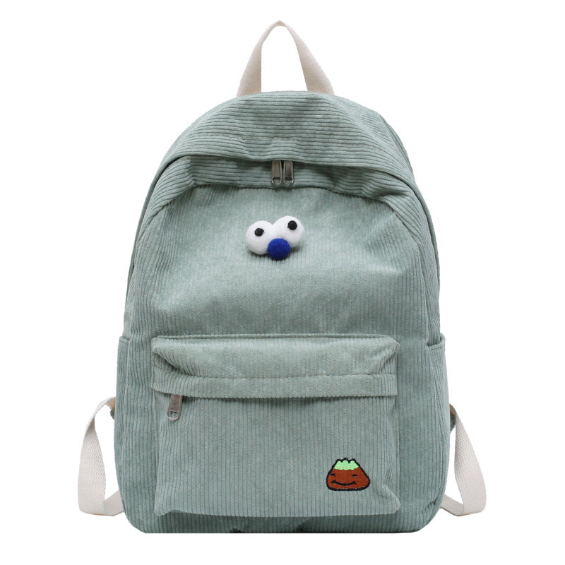 Students' Campus  High School Students' Corduroy Backpack
