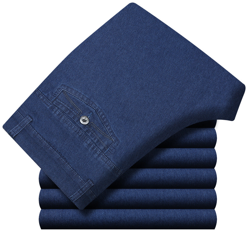 Middle Aged Men's Jeans For Autumn And Winter