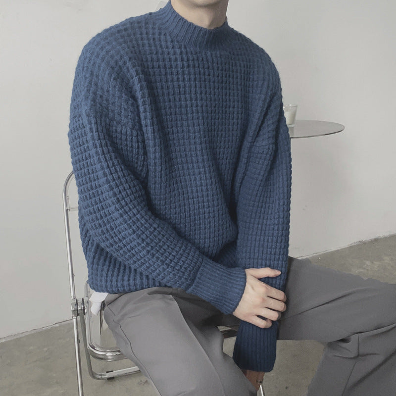 Korean Version Of Loose Pineapple Print Thick Pullover Sweater