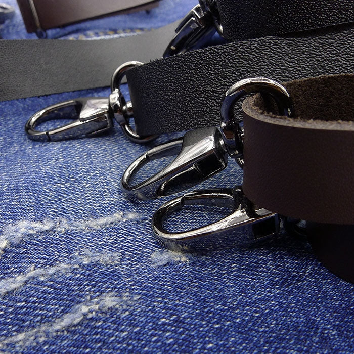 Full Leather Hook Buckle Suspender Belt For Men And Women