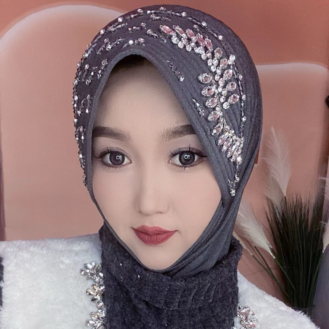 Rhinestone Elegant Women's Fashion Cover Headscarf