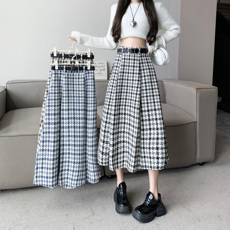 High Waist Plaid Elegant Skirt For Women